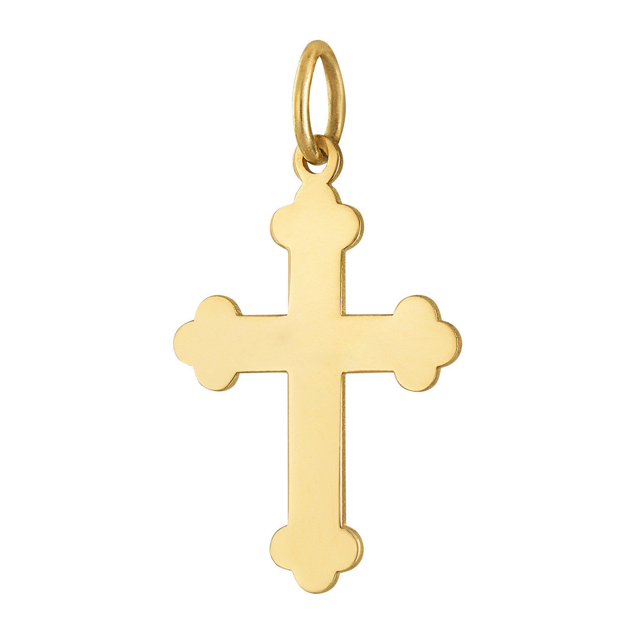 Engravable Cross 14K Gold Charm